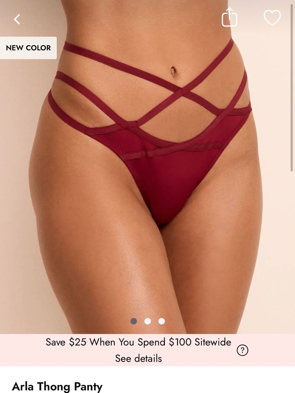 Adore Me -  Arla Thong Panty - Size M